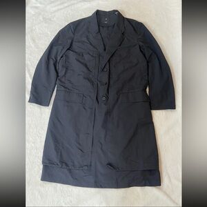 Adidas Y3 Yohji Yamamoto Black Size XL Long Nylon Overcoat Designer Oversized